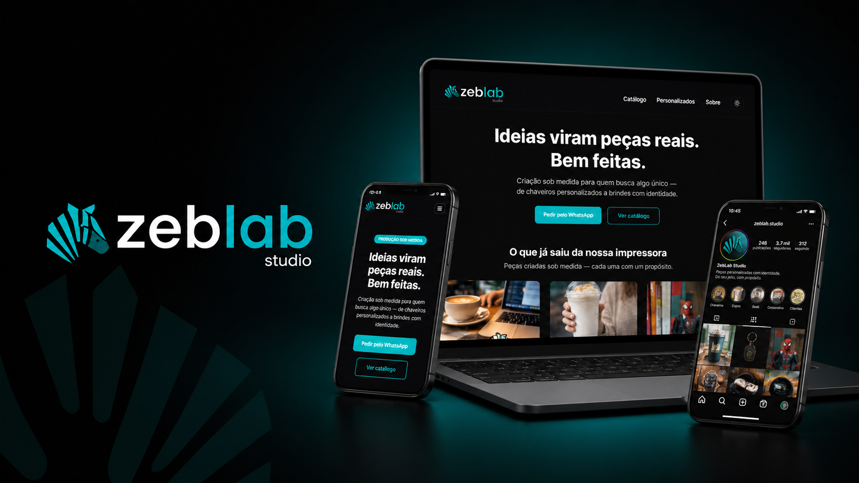 Zeb Lab Studio — Site + Mobile + Instagram